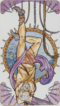 Tarotkaart 'De Gehangene'