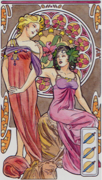 Tarotkaart 'Drie van Zwaarden'