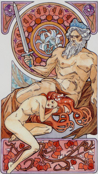 Tarotkaart 'Koning van Zwaarden'