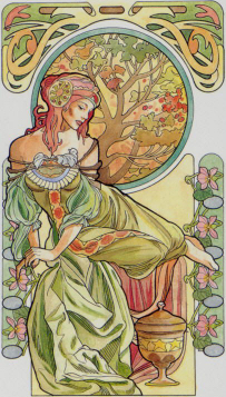 Tarotkaart 'Koningin van Kelken'