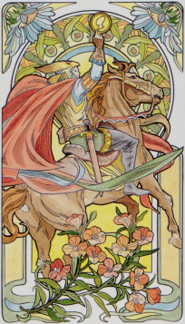 Tarotkaart 'Ridder van Pentagrammen'