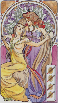 Tarotkaart 'Vier van Staven'