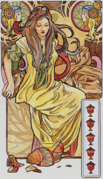 Tarotkaart 'Vijf van Kelken'
