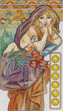 Tarotkaart 'Zes van Pentagrammen'
