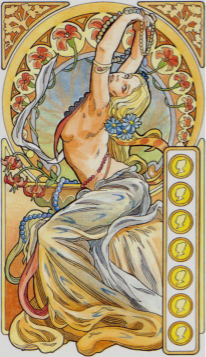 Tarotkaart 'Zeven van Pentagrammen'
