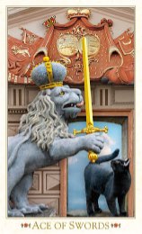 Tarotkaart 'Aas van Zwaarden'