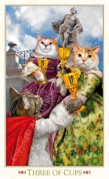 Tarotkaart 'Drie van Kelken'