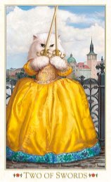 Tarotkaart 'Twee van Zwaarden'