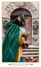 Tarotkaart 'Vijf van Kelken'
