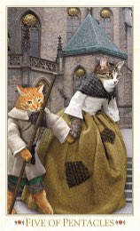 Tarotkaart 'Vijf van Pentagrammen'