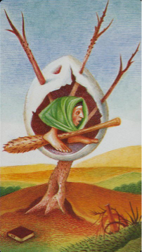 Tarotkaart 'Aas van Staven'