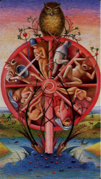 Tarotkaart 'Het Rad van Fortuin'