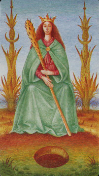 Tarotkaart 'Koningin van Staven'