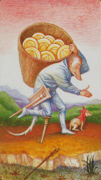 Tarotkaart 'Negen van Pentagrammen'