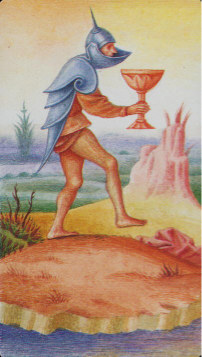 Tarotkaart 'Schildknaap van Kelken'
