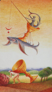 Tarotkaart 'Twee van Kelken'