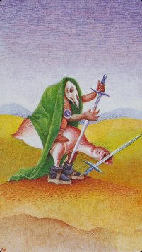 Tarotkaart 'Twee van Zwaarden'