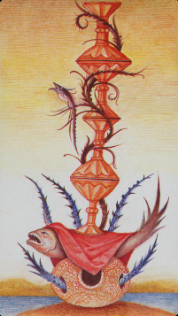 Tarotkaart 'Vier van Kelken'