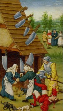 Tarotkaart 'Acht van Zwaarden'