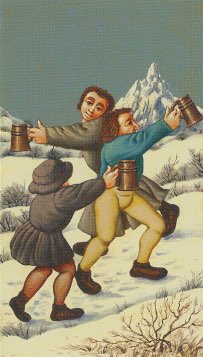 Tarotkaart 'Drie van Kelken'