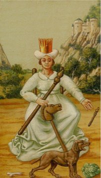 Tarotkaart 'Koningin van Staven'