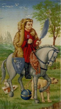 Tarotkaart 'Ridder van Zwaarden'