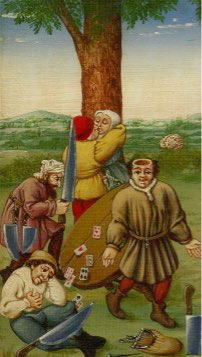 Tarotkaart 'Vijf van Zwaarden'