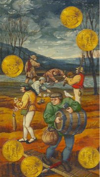 Tarotkaart 'Zes van Pentagrammen'