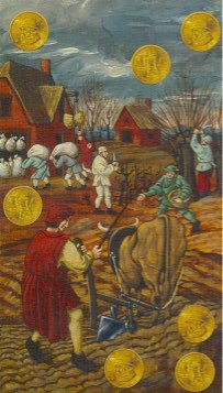 Tarotkaart 'Zeven van Pentagrammen'