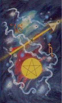 Tarotkaart 'Aas van Pentagrammen'