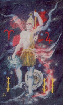 Tarotkaart 'Drie van Staven'