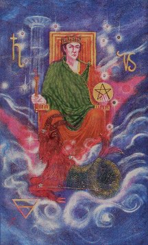 Tarotkaart 'Koning van Pentagrammen'