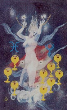 Tarotkaart 'Negen van Kelken'