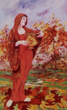Tarotkaart 'Schildknaap van Kelken'