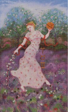 Tarotkaart 'Schildknaap van Pentagrammen'