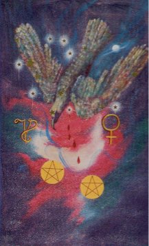 Tarotkaart 'Twee van Pentagrammen'