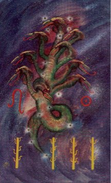 Tarotkaart 'Vier van Staven'