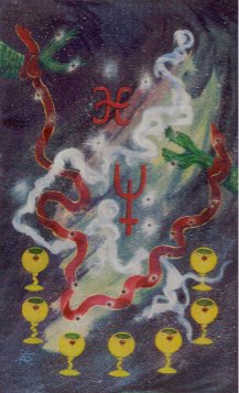 Tarotkaart 'Zeven van Kelken'