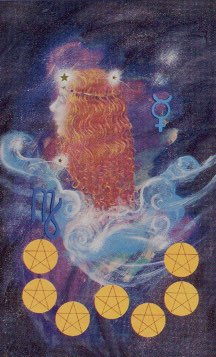 Tarotkaart 'Zeven van Pentagrammen'