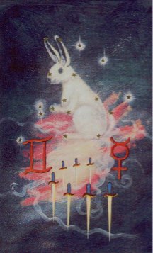 Tarotkaart 'Zeven van Zwaarden'