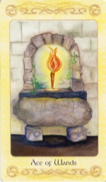 Tarotkaart 'Aas van Staven'