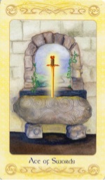 Tarotkaart 'Aas van Zwaarden'