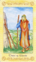 Tarotkaart 'Drie van Staven'