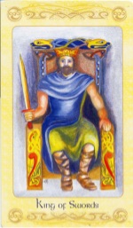 Tarotkaart 'Koning van Zwaarden'