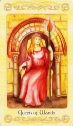 Tarotkaart 'Koningin van Staven'