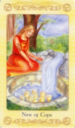 Tarotkaart 'Negen van Kelken'