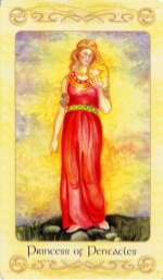 Tarotkaart 'Schildknaap van Pentagrammen'