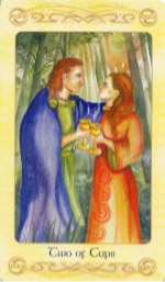 Tarotkaart 'Twee van Kelken'