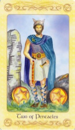 Tarotkaart 'Twee van Pentagrammen'