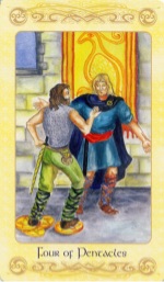 Tarotkaart 'Vier van Pentagrammen'